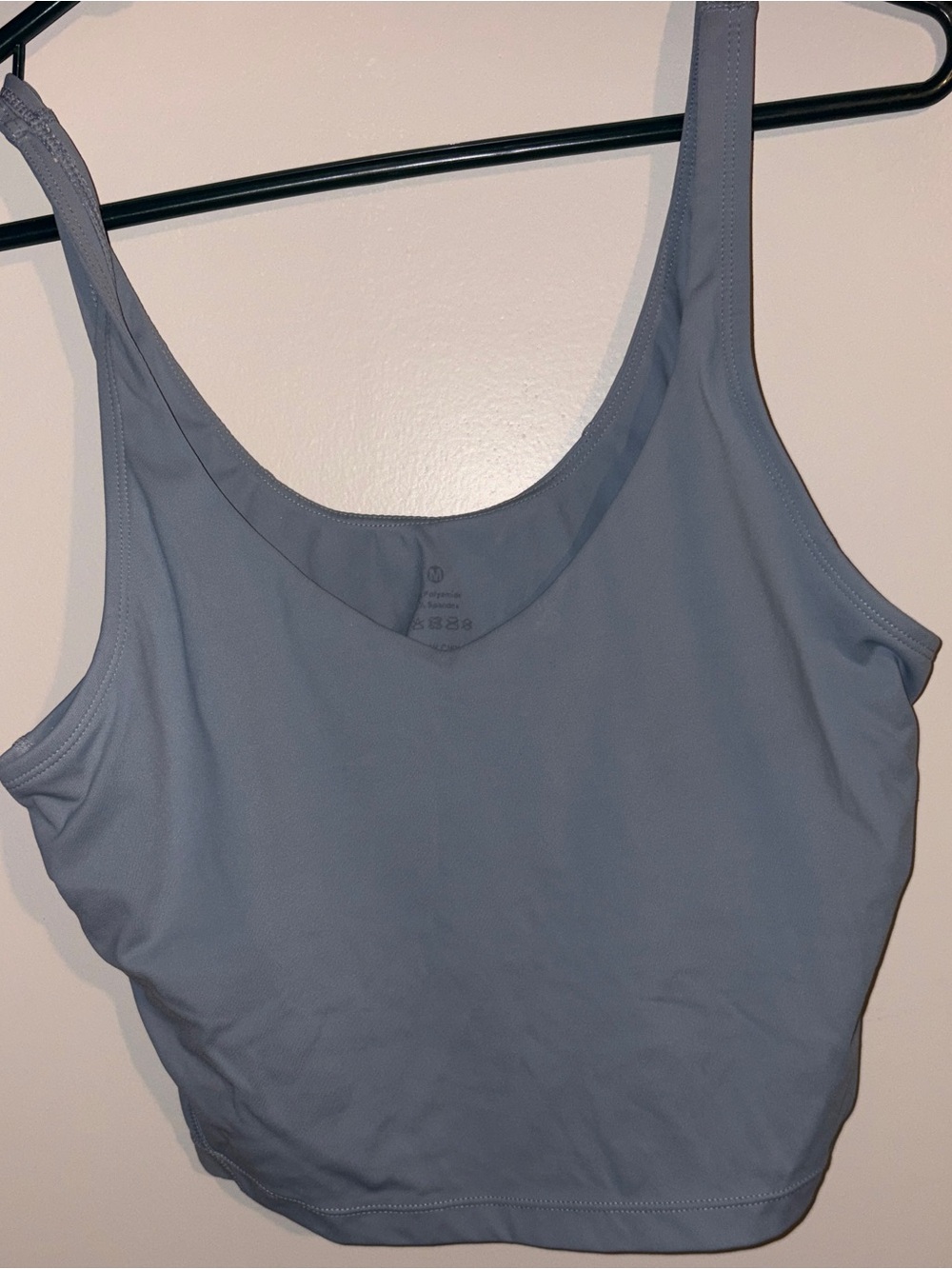 lululemon athletica Dusty Blue Cropped Scoop Tank